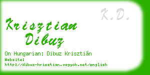 krisztian dibuz business card